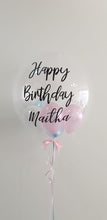 Load image into Gallery viewer, Personalised Happy Birthday Bubble Balloon with Balloons Inside