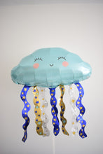 Load image into Gallery viewer, Welcome Baby Twins Column with Cloud with stars foil balloon Bouquet