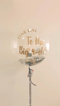 Load image into Gallery viewer, Personalised Paper Petal Confetti 24" Happy Birthday Bubble Ballloon