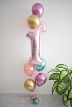 Load image into Gallery viewer, Single Number Balloon Bouquet with Latex 8 Latex Balloons
