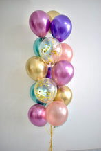 Load image into Gallery viewer, Chrome Color Explosion - 15 Balloons Bouquet