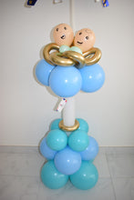 Load image into Gallery viewer, Welcome Baby Twins Column with Cloud with stars foil balloon Bouquet
