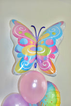 Load image into Gallery viewer, Butterfly & Happy Birthday foil Bouquet - 8 Latex Balloons