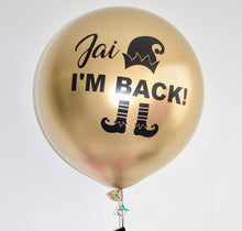 Load image into Gallery viewer, I'm bendable Elf Gift - Personalised Chrome Gold Balloon