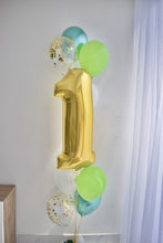 Load image into Gallery viewer, Single Number Balloon Bouquet with Latex 8 Latex Balloons
