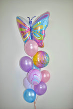 Load image into Gallery viewer, Butterfly &amp; Happy Birthday foil Bouquet - 8 Latex Balloons