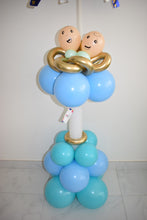 Load image into Gallery viewer, Welcome Baby Twins Column with Cloud with stars foil balloon Bouquet