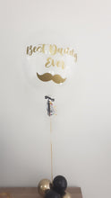 Load image into Gallery viewer, Personalised - Best Dad Ever Moustache Jumbo 24&quot; Bubble Faters Day / Party Balloon Gift