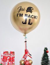 Load image into Gallery viewer, I&#39;m Back Elf On The Shelf Gift - Personalised Chrome Gold Balloon