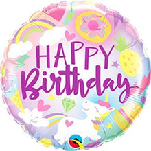 Load image into Gallery viewer, Confetti Foil Happy Birthday Balloon with 4 Latex Balloons